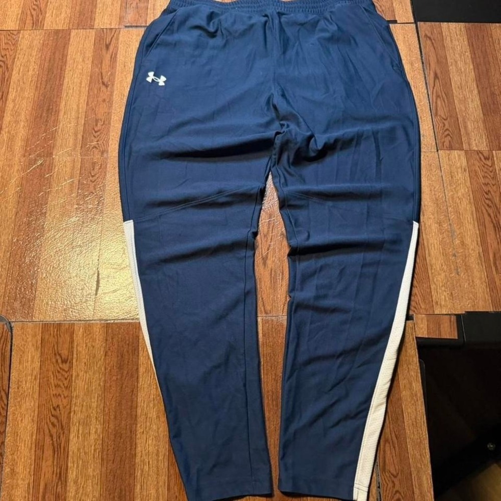 Under Armour Blue Fitted Retro Tech Sportswear Sweatpants Jogger XL